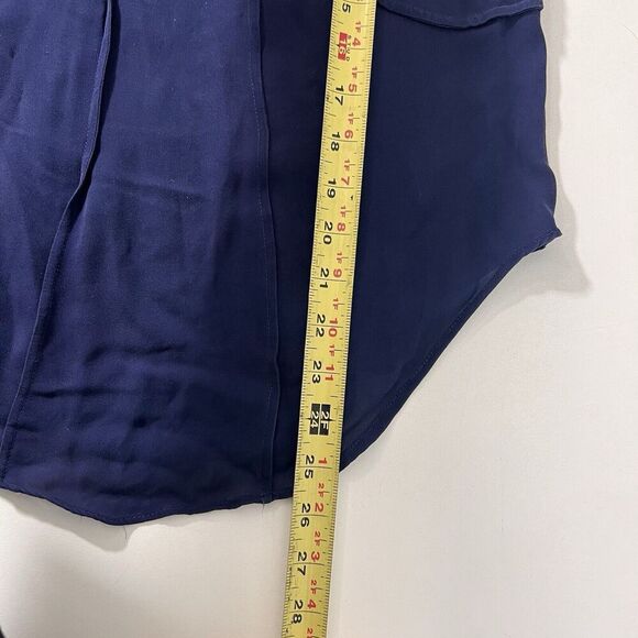 Isabel Marant Silk Blouse Women’s 38 Blue Semi Sheer Sleeveless - Picture 7 of 8